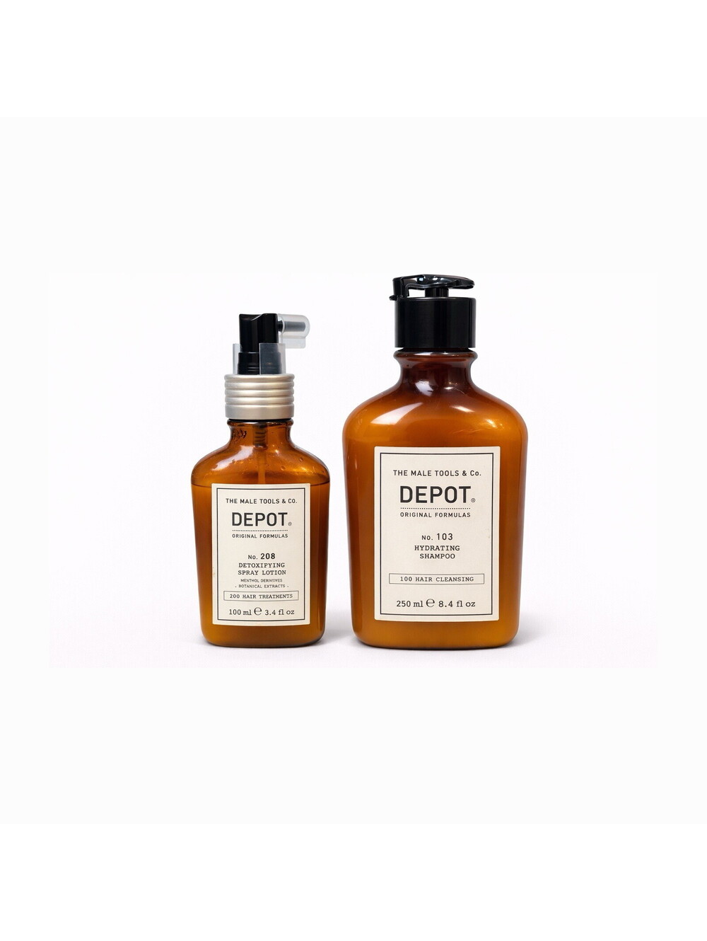 Depot No.103 Hydrating Shampoo 8.4oz + No.208 Detoxifying Spray Lotion 3.4oz Set